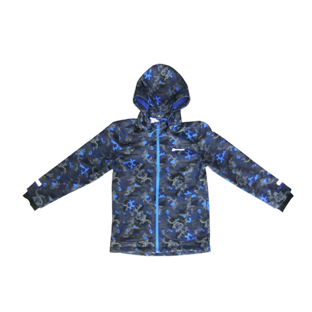 Softshell Jacket Waterproof Breathable Camo Color para sa mga Bata