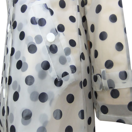 통기성과 방수 기능을 갖춘 여성 인기 긴 TPU 레인 재킷