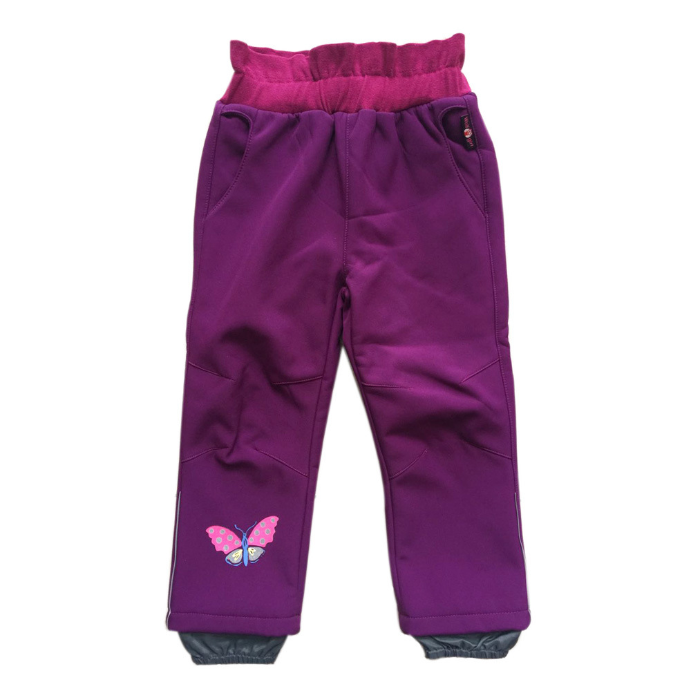 Детские брюки с мягкой оболочкой, уличная одежда, зимняя одежда, спортивные брюки