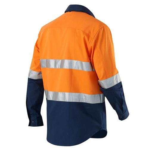 Módní bavlněné reflexní pracovní oděvy Prodyšné námořnické pracovní košile s reflexní páskou
