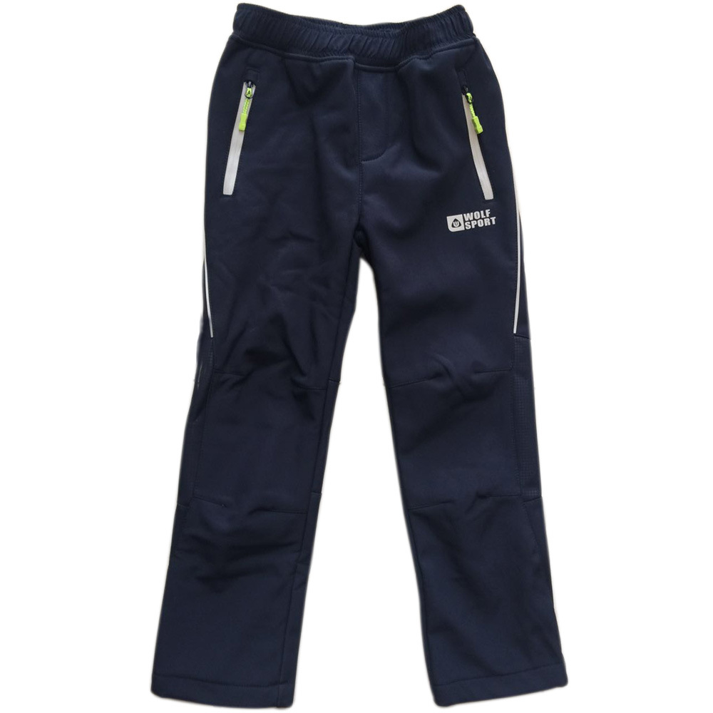 Child Outdoor Trousproof Boy Girl Pants Fleece Lined Pants Soft-Shell Sports