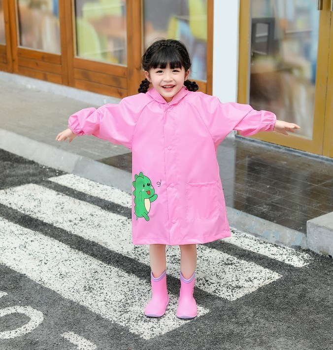 Baju Hujan Kartun Kanak-kanak Kartun Tebal EVA Biru Promosi Kalis Air untuk Kanak-kanak