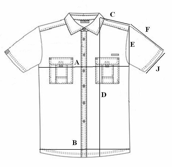 वयस्क पुरुषों के परिधान वर्कवियर के लिए छोटी बाजू की शर्ट