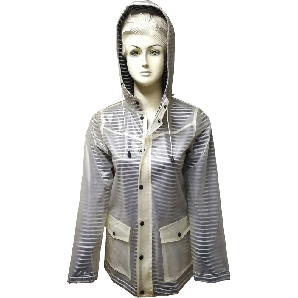 Fashion Raincoat TPU Rain Jacket bakeng sa Basali