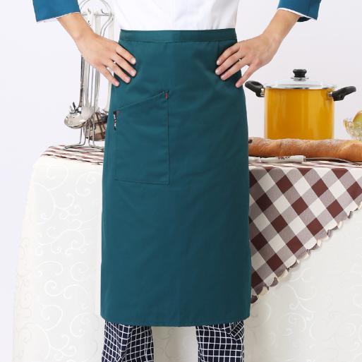 Avental de chef de cozinha personalizado com logotipo, algodão com design de ilustração de bolso em estoque, presente de promoção de envio rápido