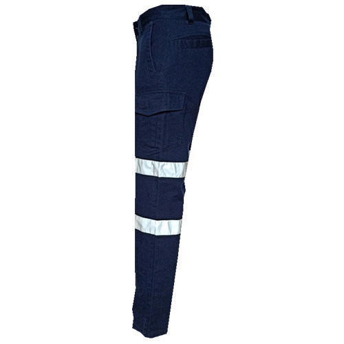 Удобни работни панталони од ткаенина со повеќе џебови со рефлектирачка лента