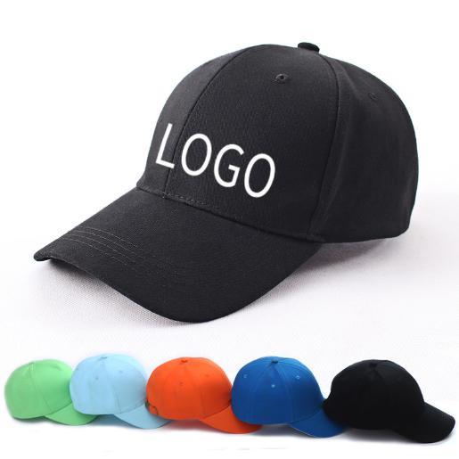Logotipo personalizado diseñe su propia gorra de béisbol, gorra de béisbol negra de algodón liso de tamaño adulto