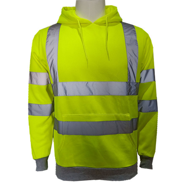 Suéter reflexivo com capuz e proteção de segurança para trabalho Hi Vis Safety