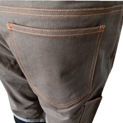 Флуарэсцэнтныя аранжавыя штаны рабочай вопраткі высокай бачнасці, прамысловыя штаны з 3-метровымі святлоадбівальнымі палоскамі