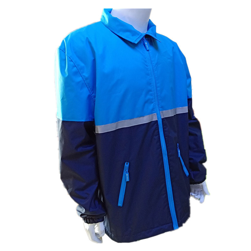 Yemhando yepamusoro Fabric Safety Workwear Jacket ine Reflective Tape