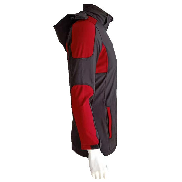 Sportinė apranga iš fluorescencinio audinio Softshell vilnos laisvalaikio striukės stovo apykaklė