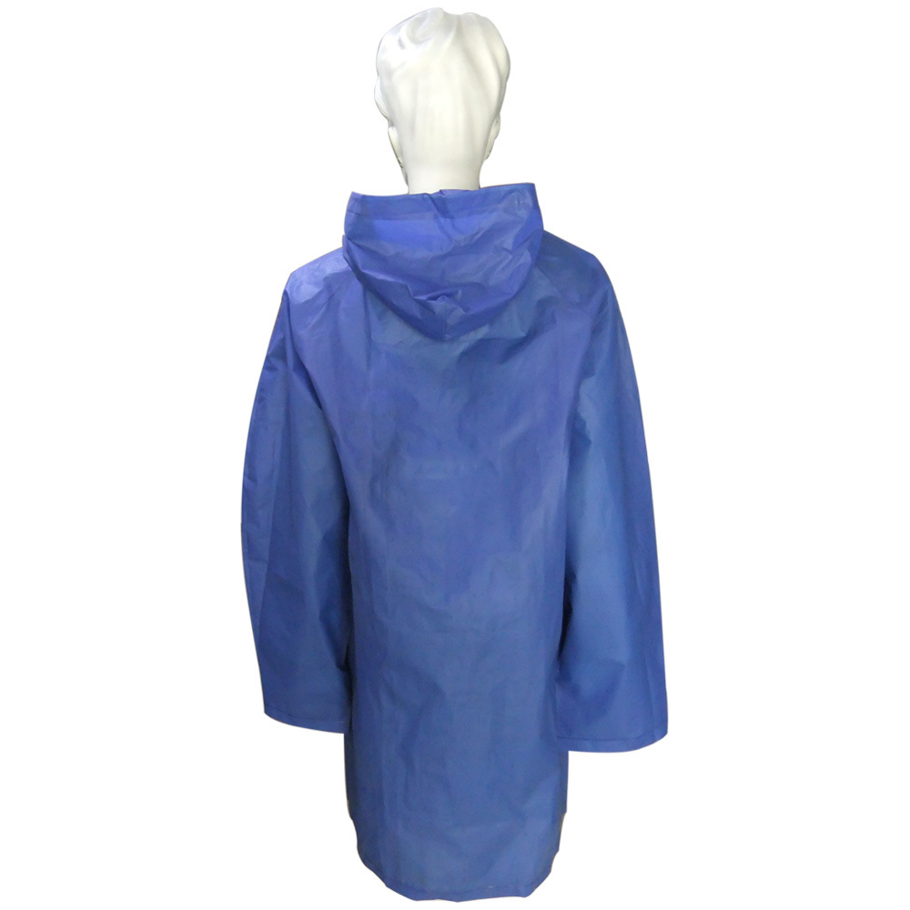 Còta-uisge PVC Long Blue Rainwear airson Inbheach le China Factory