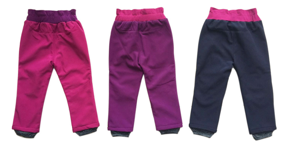 High Sport Softshell Outdoor Girl Pants /Trousers Waterproof Breathable Hiking Track for Little Children