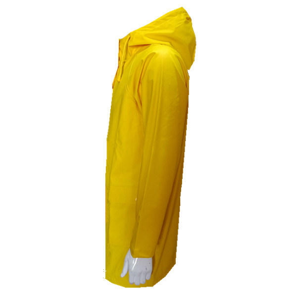 Bag-ong Kalalakin-an nga Fashion Button-Pocket Fishtail Rain Coat Waterproof/Hooded Rain Jacket