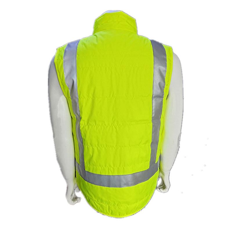 Babban Ingantacciyar Ganuwa Na Ganuwa Ƙarfin Fluorescent Mai hana ruwa Oxford Multifunctional Pockets Safety Vest