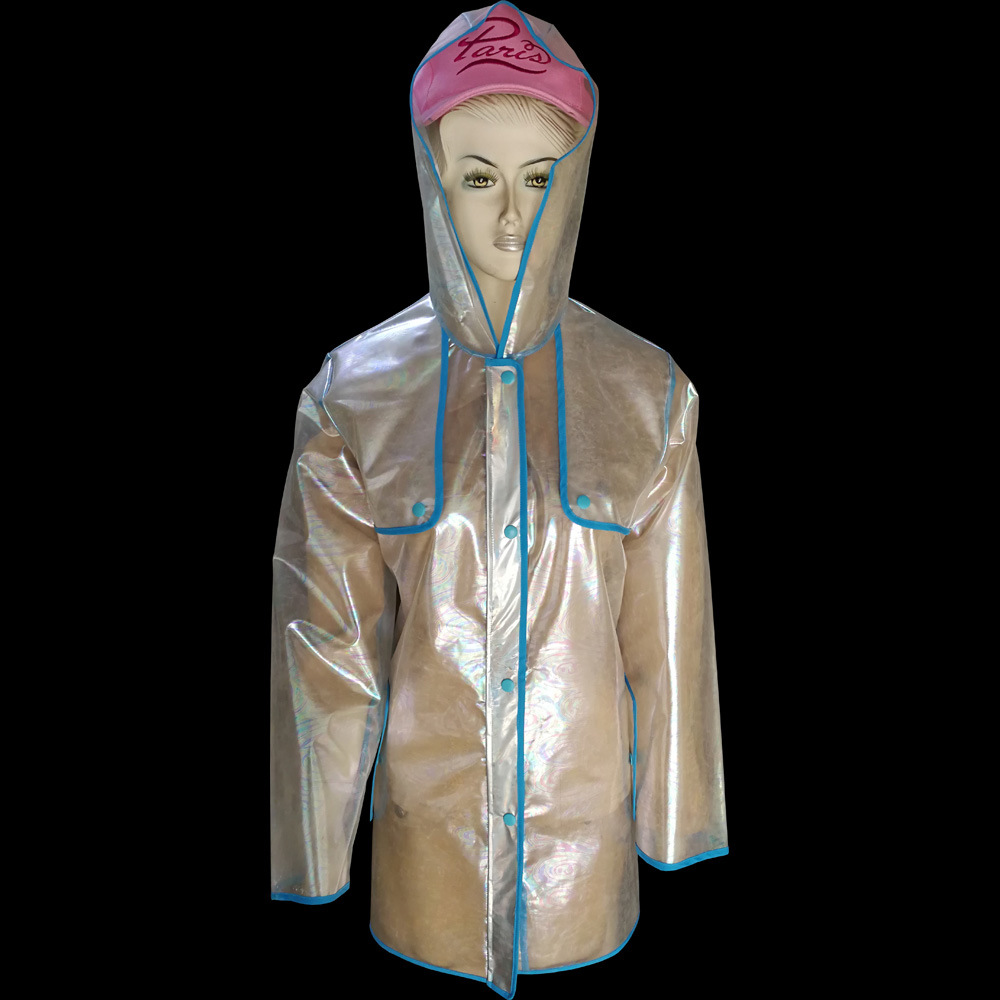 TPU Rain Jacket for Womens Popular with Breathable and Water Resistant