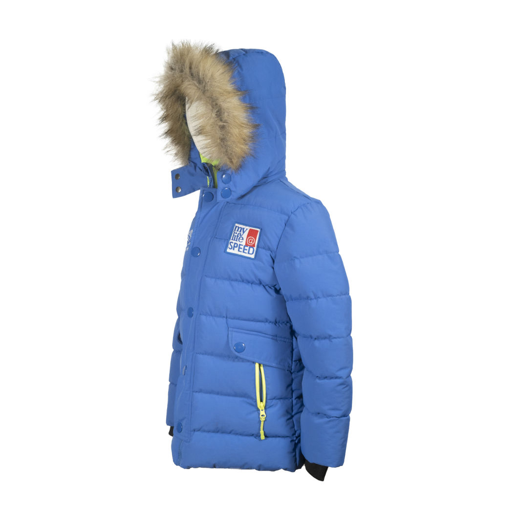 Dječja puhasta jakna s kapuljačom podstavljena školski kaput prošivena topla puna zimska ležerna s kapuljačom na veliko OEM
