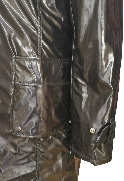 Faux Leather Coat PU Ġilda Raincoat għan-Nisa