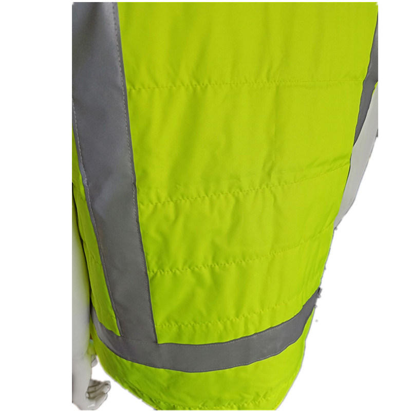 Fashion High Quality Visibility Yntensiteit Fluorescent Waterproof Oxford Multifunksjonele Pockets Safety Vest