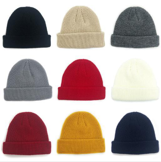 ฤดูใบไม้ร่วงฤดูหนาวหมวกถัก Keep Warm Trend ขนสัตว์เด็กถักหมวก Street สีทึบหมวกป้องกันความเสี่ยง