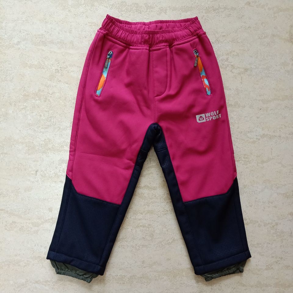 Dětské outdoorové nepromokavé dětské kalhoty Chlapec Dívka Kalhoty s fleecovou podšívkou Softshellové sportovní kalhoty Lyžařské kalhoty pro děti