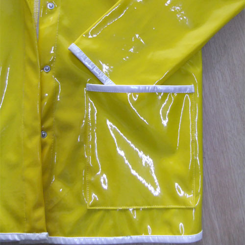PU Leather Rain Jacket Rain Coat for Women