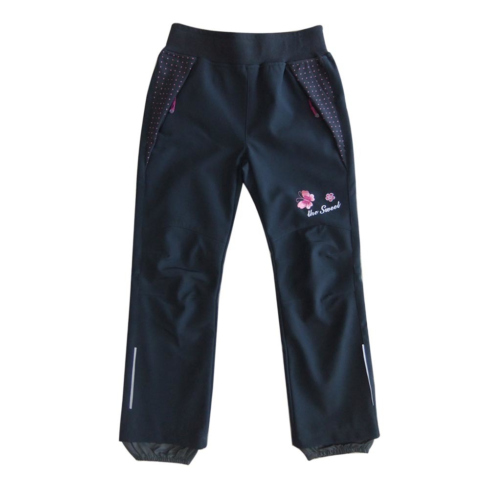 Dětské větruodolné kalhoty s výšivkou Sportovní oděv Neformální oblečení
