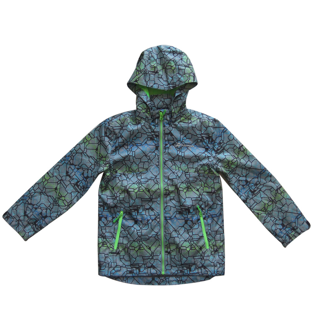 Giacca softshell impermeabile a righe colorate