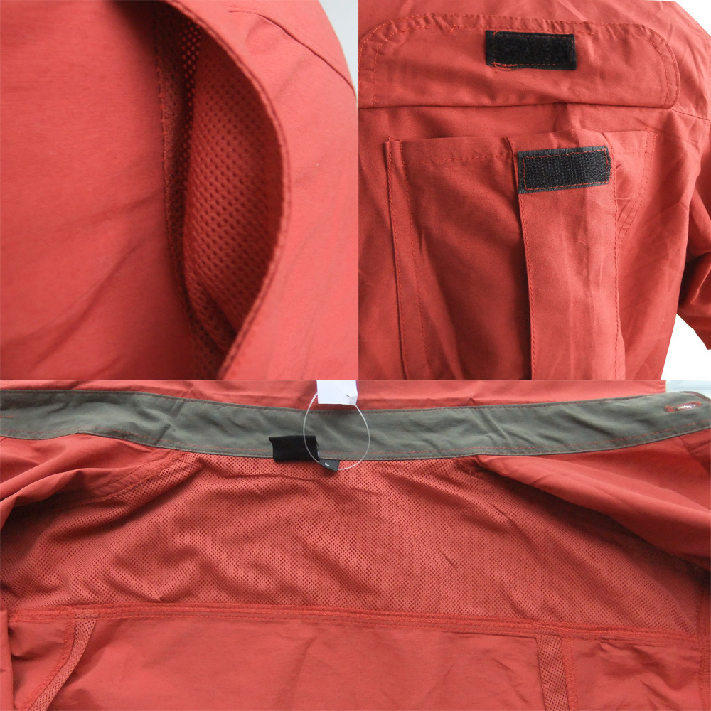 Comoda camicia da lavoro rossa a maniche corte per adulto