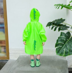 Hot Selling High Quality Eco Friendly Rain Poncho for Children Waterproof Rainproof Kids Rain Coat with double shield backpack