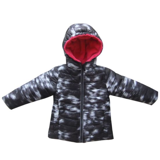 Kids Padded Coat Winter Cotton Jacket with Hooded Outdoor Apparel