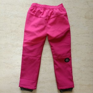 Child Outdoor Waterproof Kids Trousers Boy Girl Fleece lined Pants softshell Sport Pants Ski Pants For Children