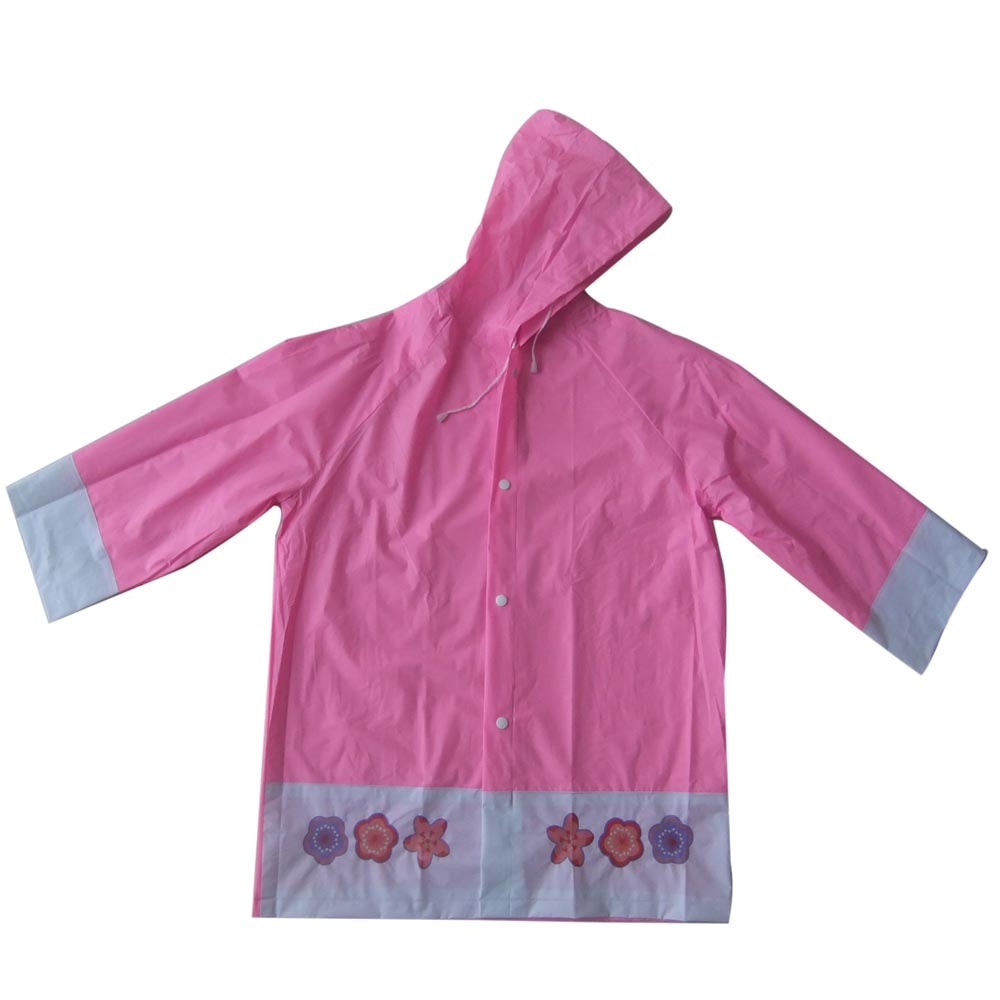 Pink Children Raincoat Waterproof for Walking