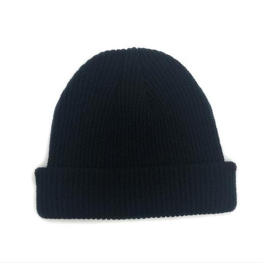 High Quality Acrylic Custom Logo Black Winter Beanie Women Mens Mixed Color Knitted Wool Hat