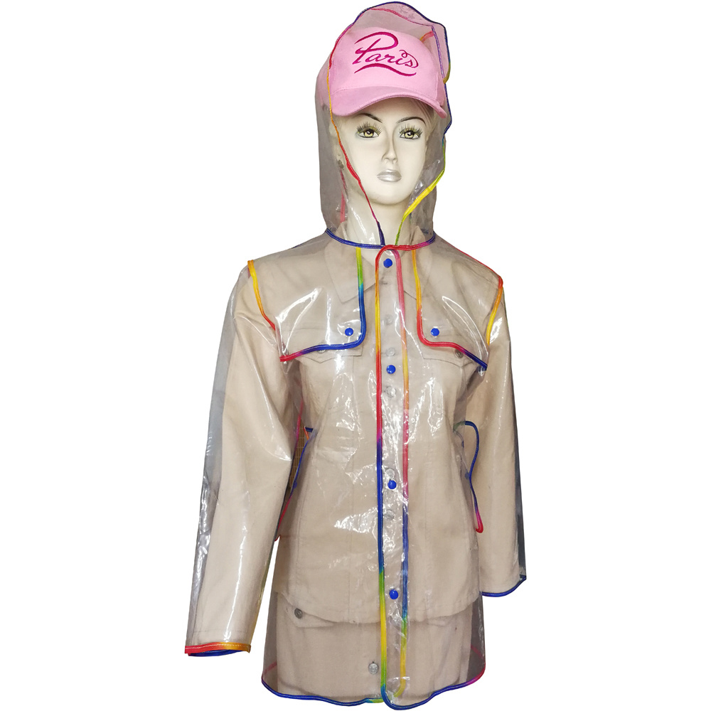 TPU Rain Jacket for Women with Breathable and Water Resistant in Popular