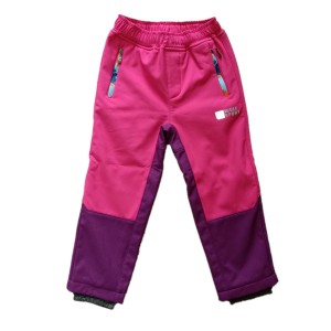 Child Outdoor Waterproof Kids Trousers Boy Girl Fleece Lined Pants Softshell Sport Pants Ski Pants for Children
