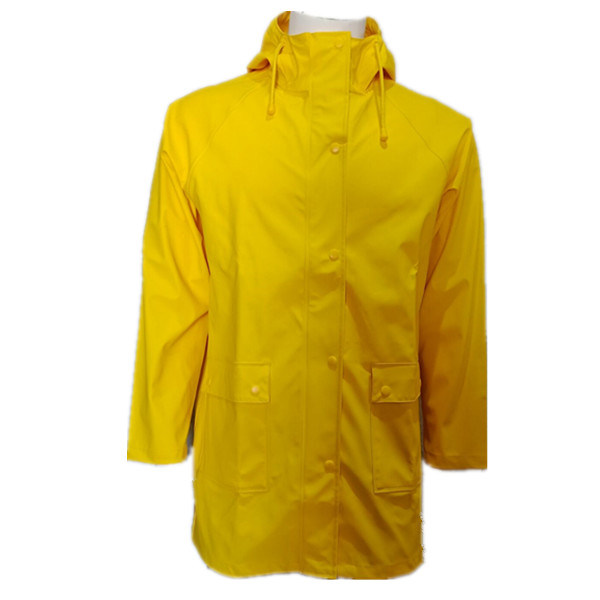 New Arrival Men Fashion Button-Pocket Fishtail Rain Coat Waterproof/Hooded Rain Jacket