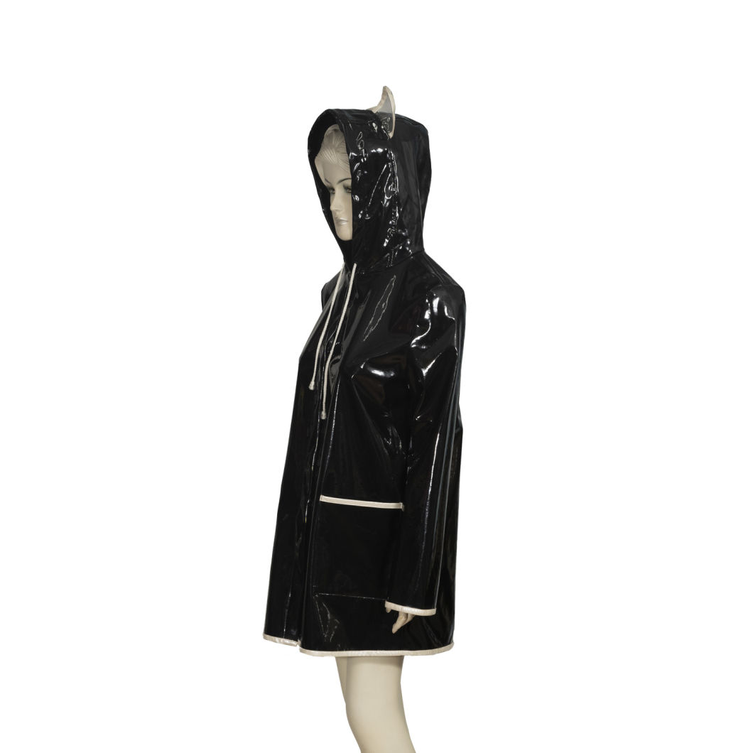 Hipin Stock Fast Dispatchamazon Top Seller 2019 Wholesale Clear Transparent Plastic PVC Handbag Women Raincoat Jacket Poncho Waterproof Rain Coat