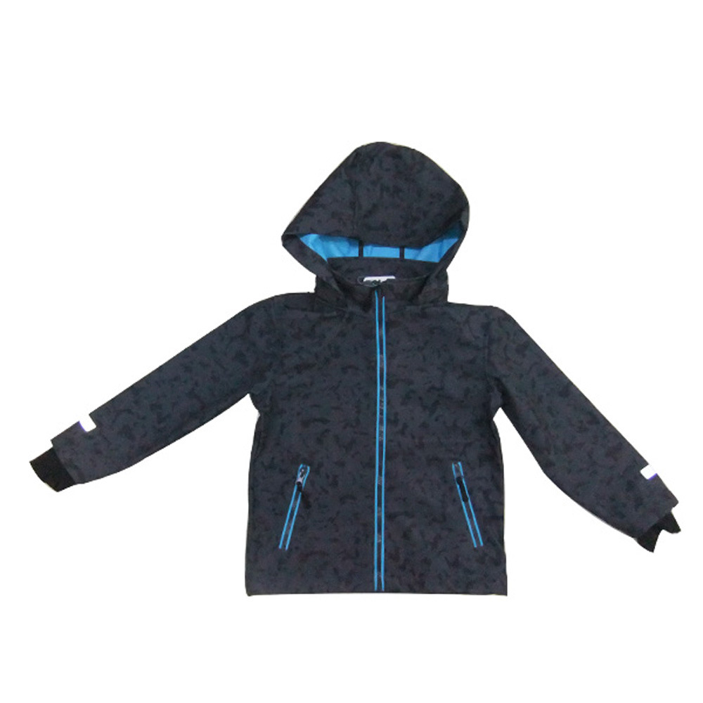 Boy's Softshell Jacket with Windproof, Waterproof and Breathable
