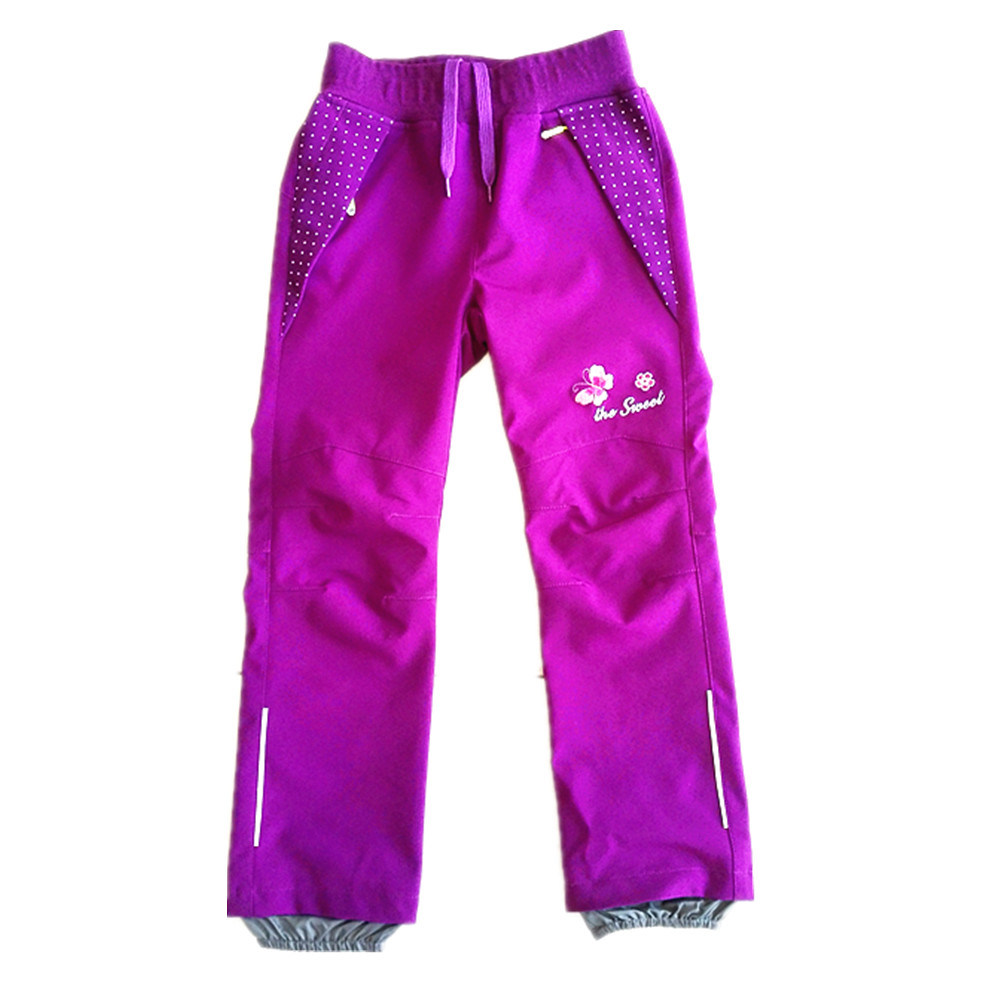 Children Windproof Pants with Embroidery Sport Garment Casual Clothing