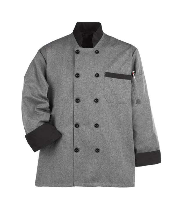 65% Polyester 35% Cotton Soft Chef Garment Coat Double Row Button Cook Uniform Chef Uniform for Food Industry