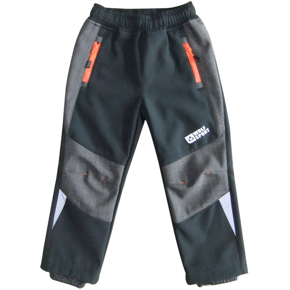 Boy Trousers with Soft Shell Waterproof Fabric Outdoor Clothes Casual Garment