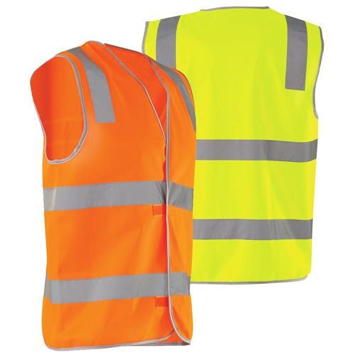Fluorescent Reflective Workwear Vest for Unisex Adults