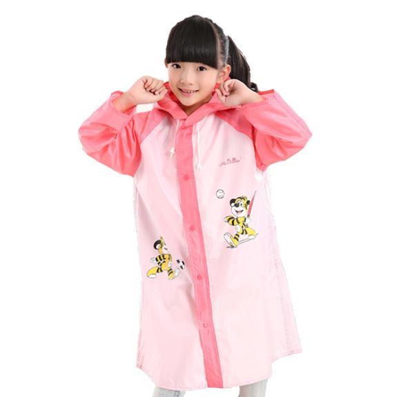 Hot Sell Fashion Plastic Rainsuit PVC Hooded Children Raincoat for Kids