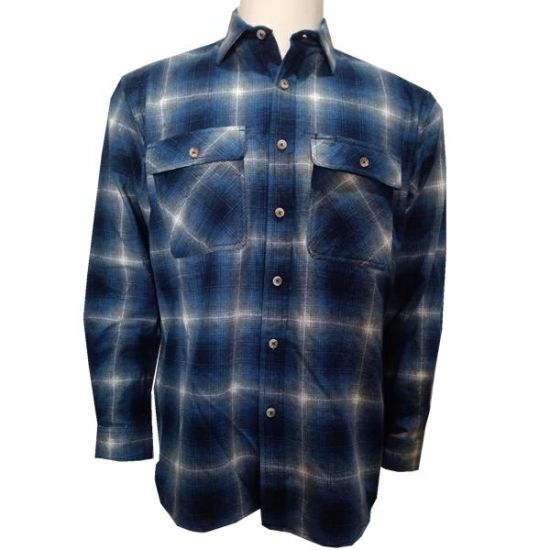 100% Cotton Yarn Dyed Plaid Long Sleeve Shirts for Man