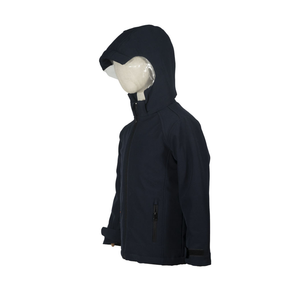 Hooded Long Sleeve Coat Zip up Outerwear Kids Polar Fleece Jacket