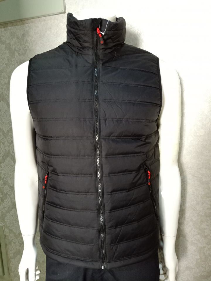 Wholesale Puffer Vest Winter Thick Warm Men's Cotton Padded Quilted Vest