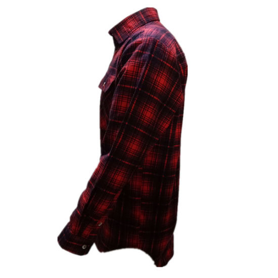 Custom 100% Cotton Plaid Flannel Casual Design Men′s Shirts Long Sleeve