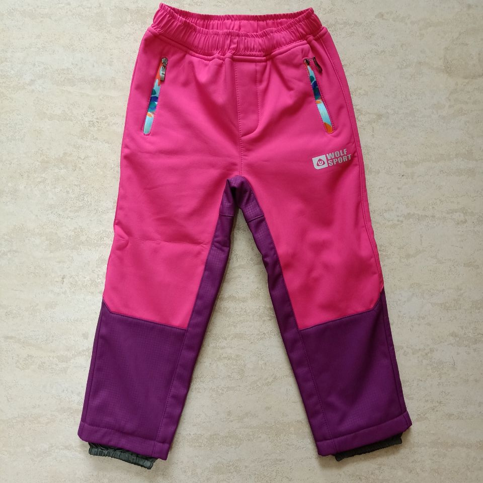 Child Outdoor Waterproof Kids Trousers Boy Girl Fleece Lined Pants Softshell Sport Pants Ski Pants for Children