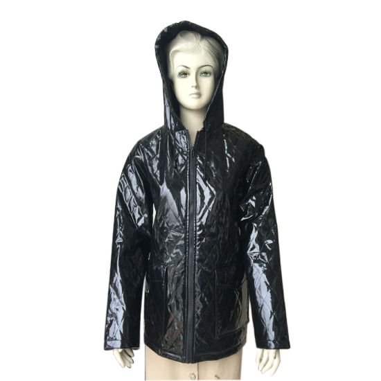 PU Leather Raincoat Rainwear for Women